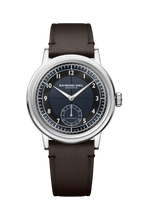 Load image into Gallery viewer, Raymond Weil Millesime Men's Automatic Small Seconds Tuxedo Midnight Blue Dial 39mm on leather
