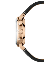 Load image into Gallery viewer, Raymond Weil Millesime Automatic Tri-Compax Chronograph Black Sector Dial 39 mm RG PVD, Black Leather Strap