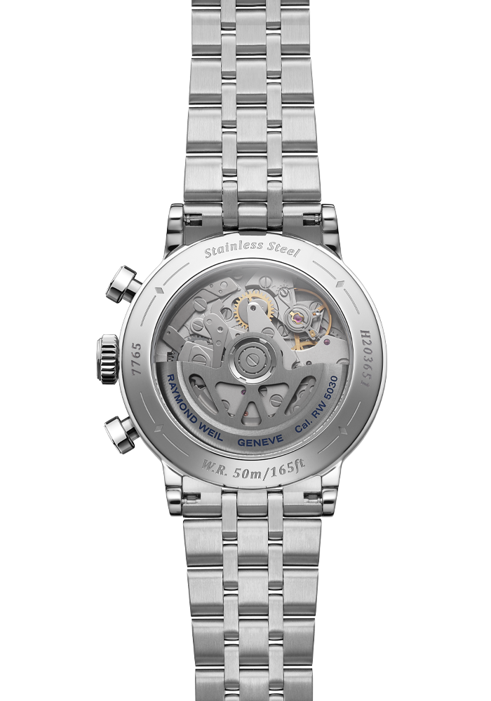 Raymond Weil Millesime Automatic Tri-Compax Chronograph Anthracite Sector Dial 39 mm, Steel Bracelet
