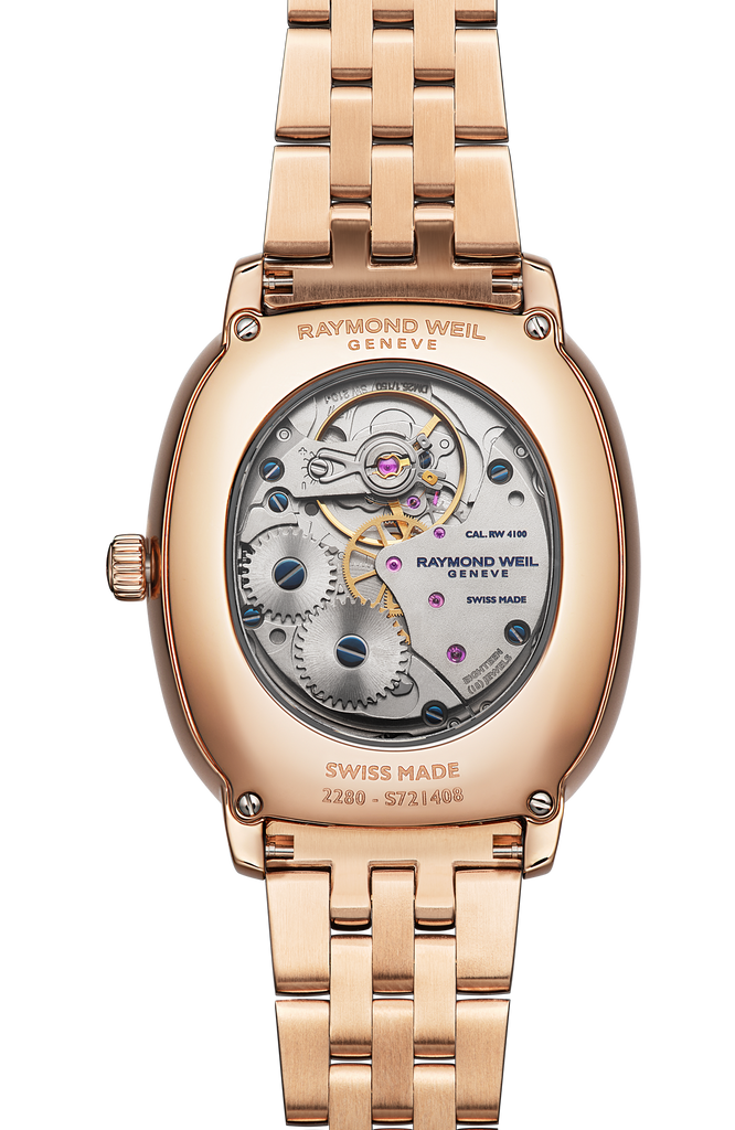 Raymond Weil Toccata Heritage Manual Winding Red Grape Dial on RG PVD Bracelet 33mm x 38mm