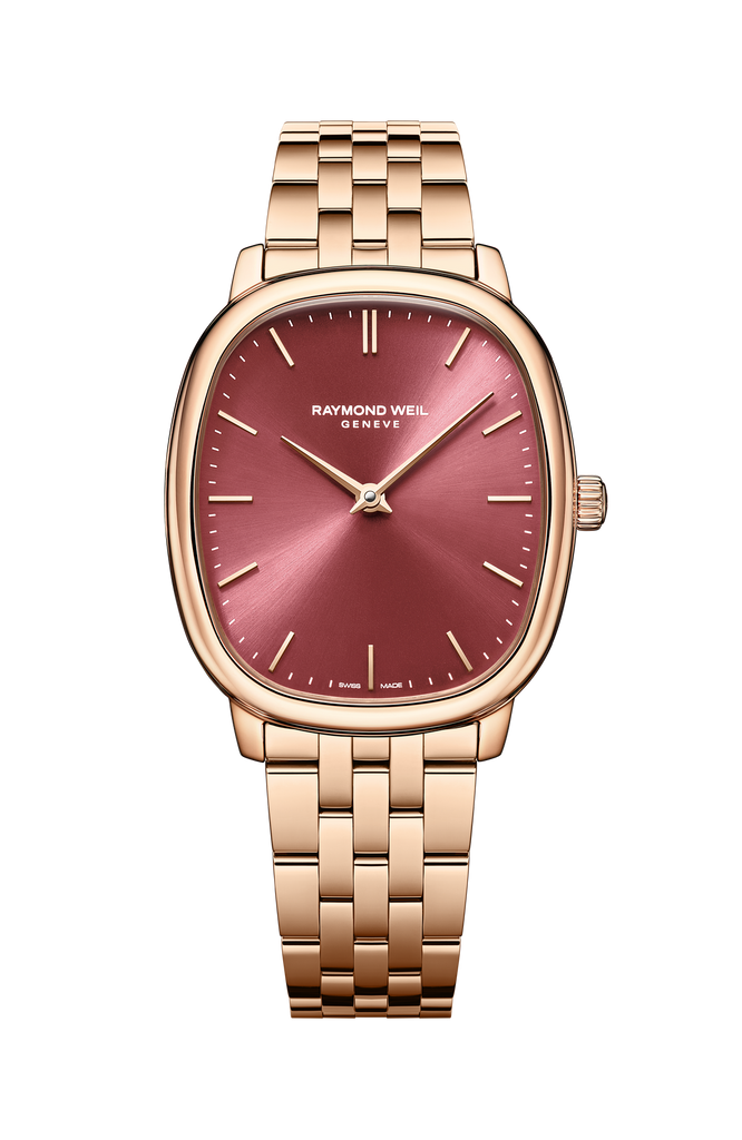 Raymond Weil Toccata Heritage Manual Winding Red Grape Dial on RG PVD Bracelet 33mm x 38mm