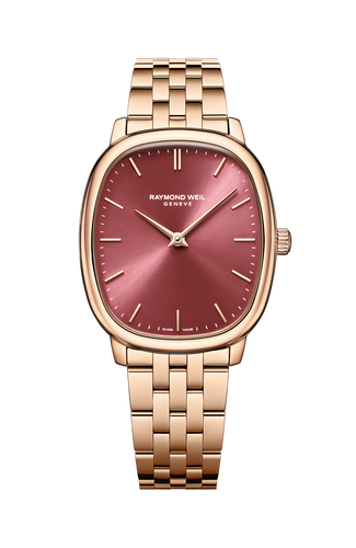 Raymond Weil Toccata Heritage Manual Winding Red Grape Dial on RG PVD Bracelet 33mm x 38mm