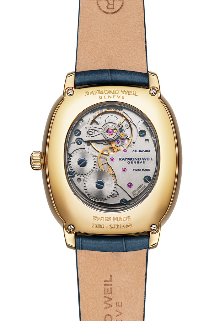 Raymond Weil Toccata Heritage Manual Winding Gold Dial on Leather -33mm x 38mm Gold PVD