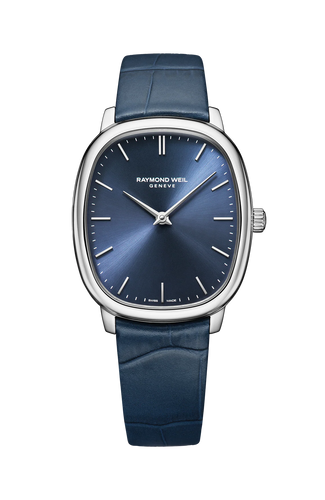 Raymond Weil Toccata Heritage Manual Winding Blue Dial on Blue Leather -33mm x 38mm