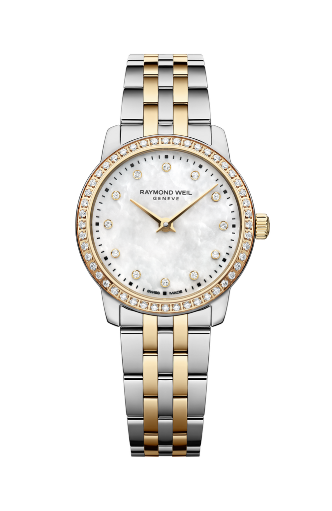 Raymond Weil Toccata Classic 24mm MOP 2 Tones YG PVD Full Diamond Bezel