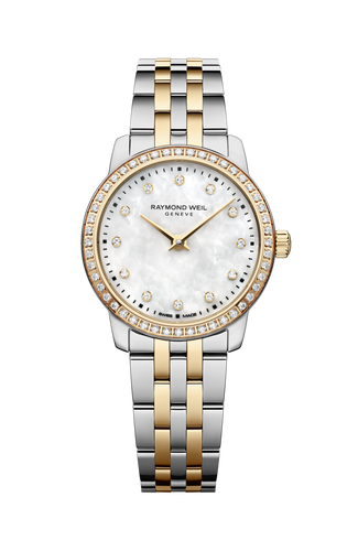 Raymond Weil Toccata Classic 24mm MOP 2 Tones YG PVD Full Diamond Bezel