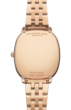 Load image into Gallery viewer, Raymond Weil Toccata Heritage Quartz full diamond bezel old silver dial on RG PVD  Steel Bracelet -31mm x 36mm