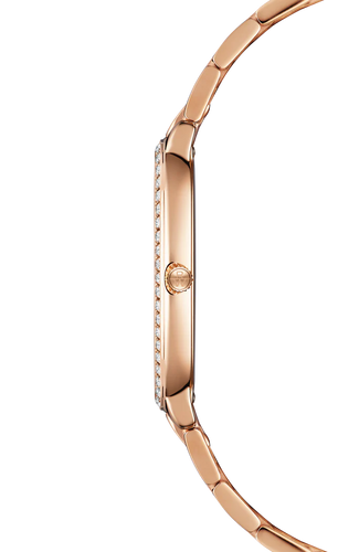 Raymond Weil Toccata Heritage Quartz full diamond bezel old silver dial on RG PVD  Steel Bracelet -31mm x 36mm