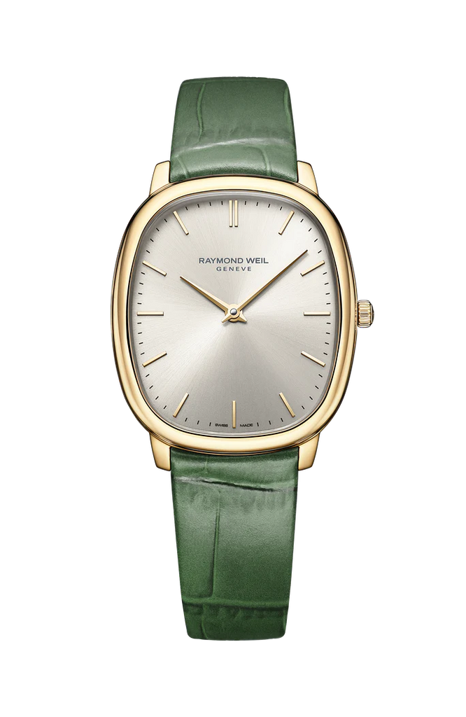 Raymond Weil Toccata Heritage Quartz YG PVD on Green Leather 31mm x 36mm