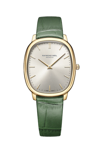 Raymond Weil Toccata Heritage Quartz YG PVD on Green Leather 31mm x 36mm