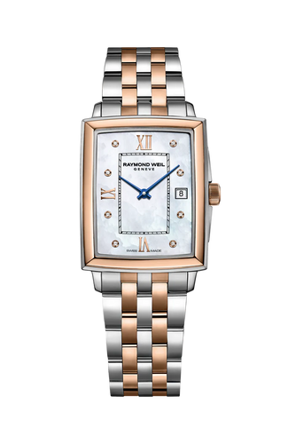 Raymond Weil Toccata 2 Tones RG Quartz Watch 22.6 x 28.1 mm MOP Dial with Diamonds