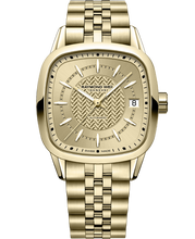 Load image into Gallery viewer, Pre Order Raymond Weil Freelancer Automatic Cushion Yellow Gold PVD 34 x 34 mm  Champagne dial on bracelet