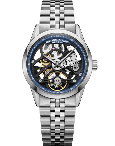Raymond Weil Freelancer Calibre RW1212 Skeleton Automatic Watch on Bracelet