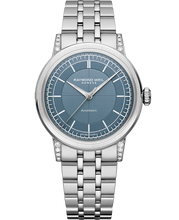 Load image into Gallery viewer, Raymond Weil Millesime Automatic Central Seconds Diamonds Denim Blue Dial Watch Bracelet