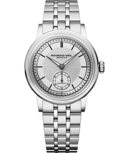 Pre Order Raymond Weil Millesime Automatic Central Seconds 35mm Silver Sector Dial on Bracelet