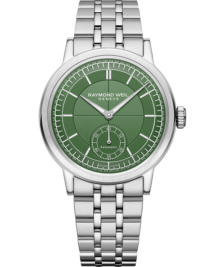 Raymond Weil Millesime Men's Automatic Small Seconds Watch British Racing Green 39.5 mm