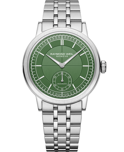 Raymond Weil Millesime Men's Automatic Small Seconds Watch British Racing Green 39.5 mm