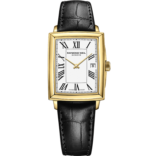 Raymond Weil Toccata Gold PVD Quartz 22.6 x 28.1 mm on Leather Strap