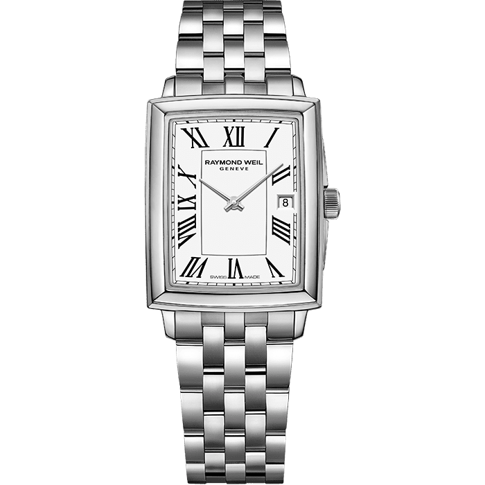 Raymond Weil Toccata Steel Quartz 22.6 x 28.1 mm on Bracelet White Dial