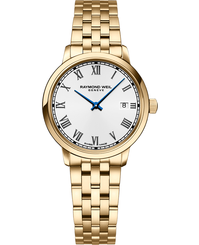 Raymond Weil Toccata Ladies Gold PVD White Dial Quartz Watch, 29 mm