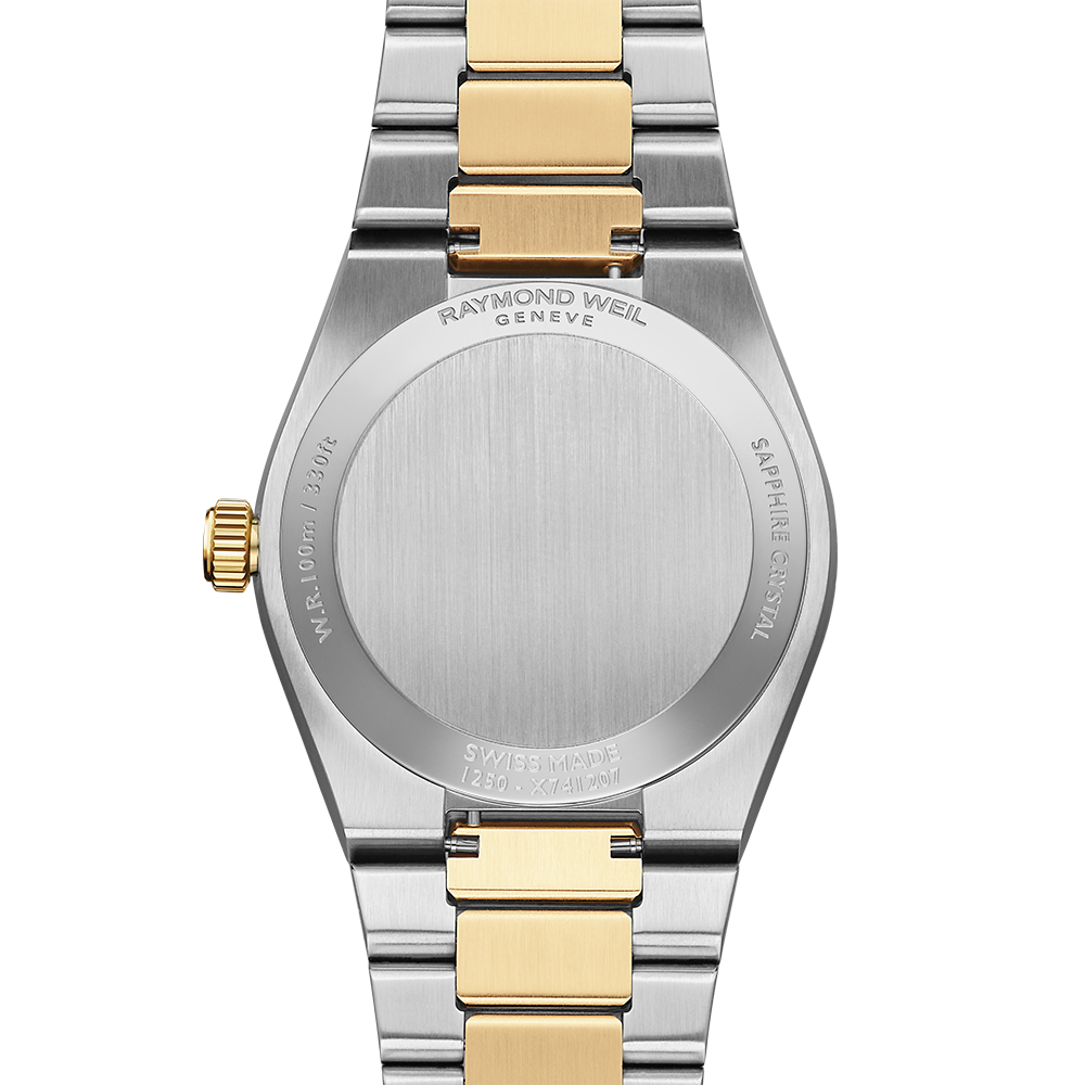 Raymond Weil A.R.T. Date MOP 2 Tones YG PVD Diamond Bezel & Indices 30mm