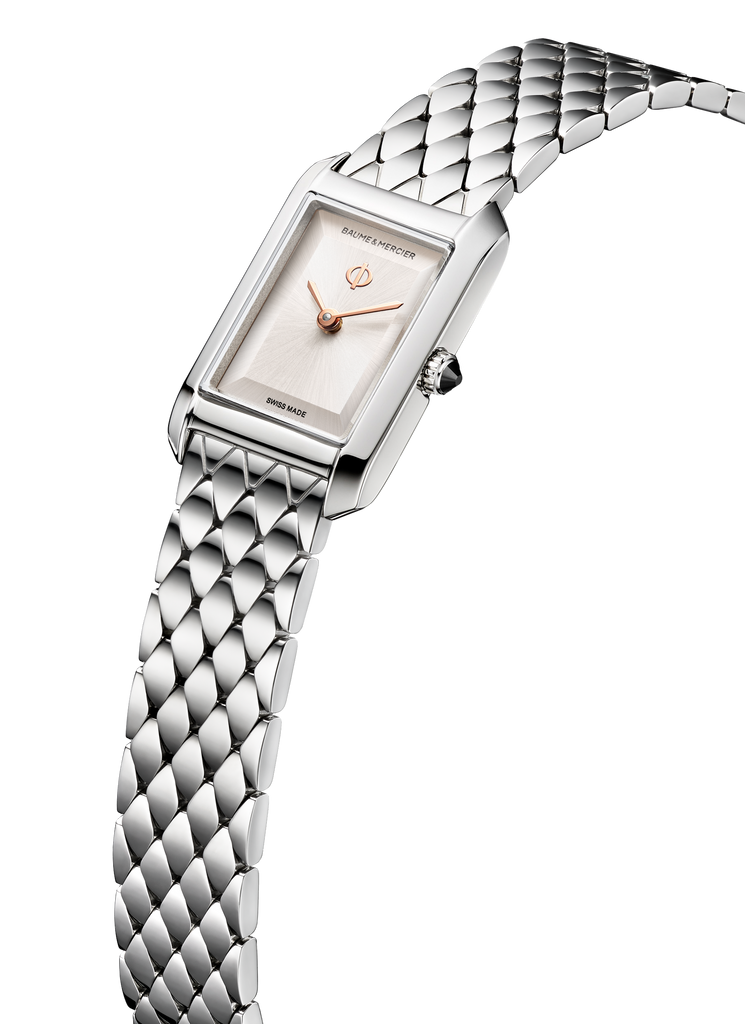 Baume & Mercier Hampton White Dial quartz on bracelet 10860 28mm x 17.75mm