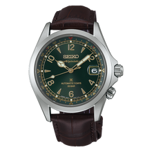 Load image into Gallery viewer, SEIKO Prospex Automatic Watch Alpinist Green on leather SPB507J