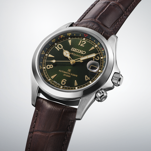 SEIKO Prospex Automatic Watch Alpinist Green on leather SPB507J
