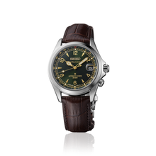 Load image into Gallery viewer, SEIKO Prospex Automatic Watch Alpinist Green on leather SPB507J