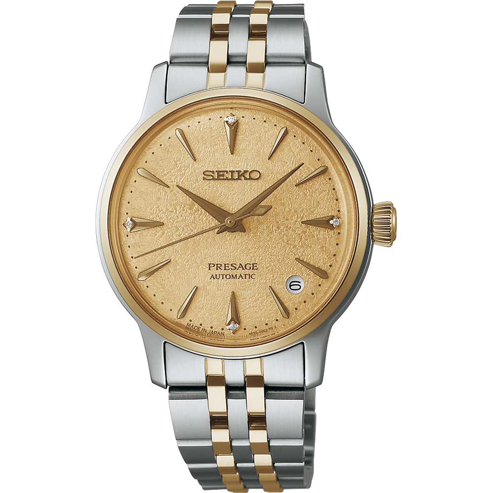 SEIKO Presage Cocktail Time Automatic Watch Mint Gold Dial SRPL64