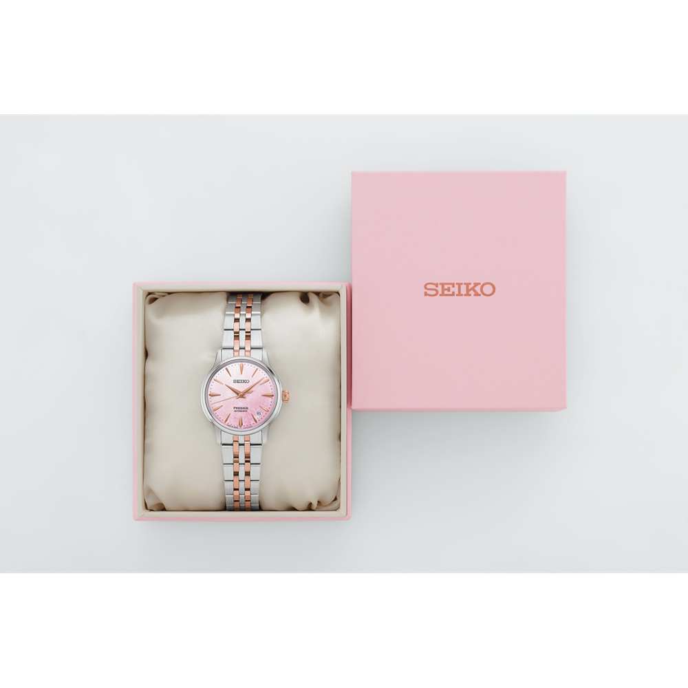 SEIKO Presage Cocktail Time Automatic Pink Dial Watch Limited Edition SRPM06J