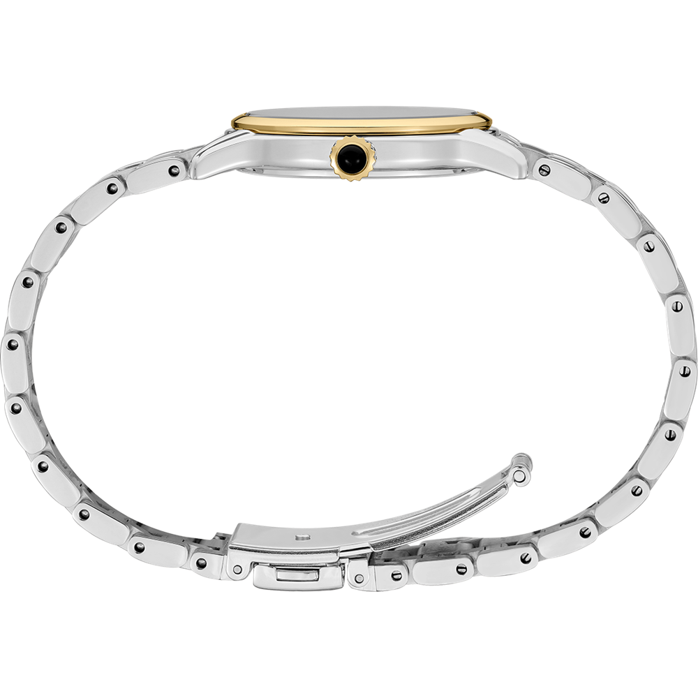 Seiko Discover More Quartz Analogue Watch 2 Tones YG SRZ550P with diamonds