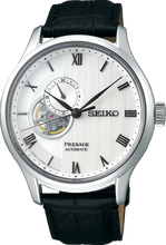 Load image into Gallery viewer, SEIKO Presage Japanese Garden Open Heart Automatic Watch White Dial Leather SSA379J