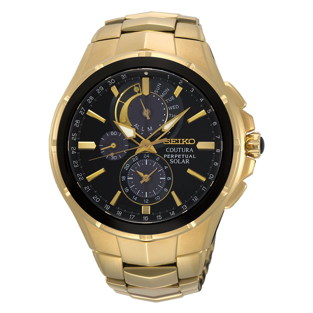 Seiko Coutura Chronograph Perpetual Solar SSC700P-9 PVD Gold