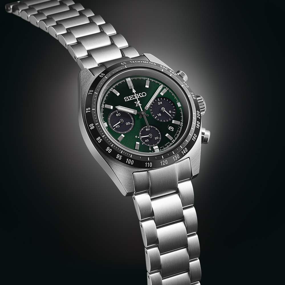 Seiko Prospex Solar Chronograph SSC933P Green Speedtimer Wamada