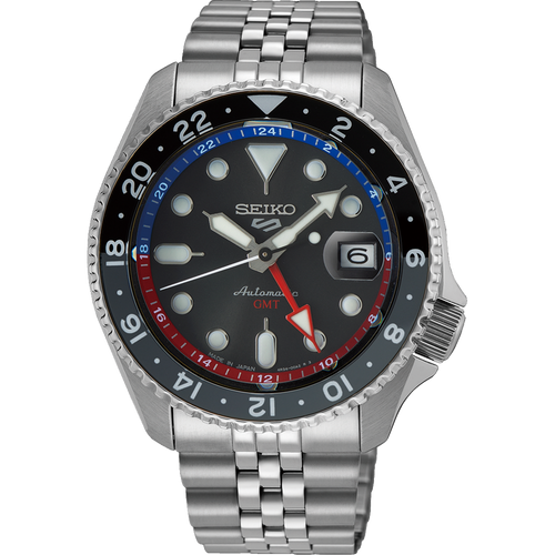 Seiko 5 Automatic G.M.T Watch SSK019J-8 Grey Dial