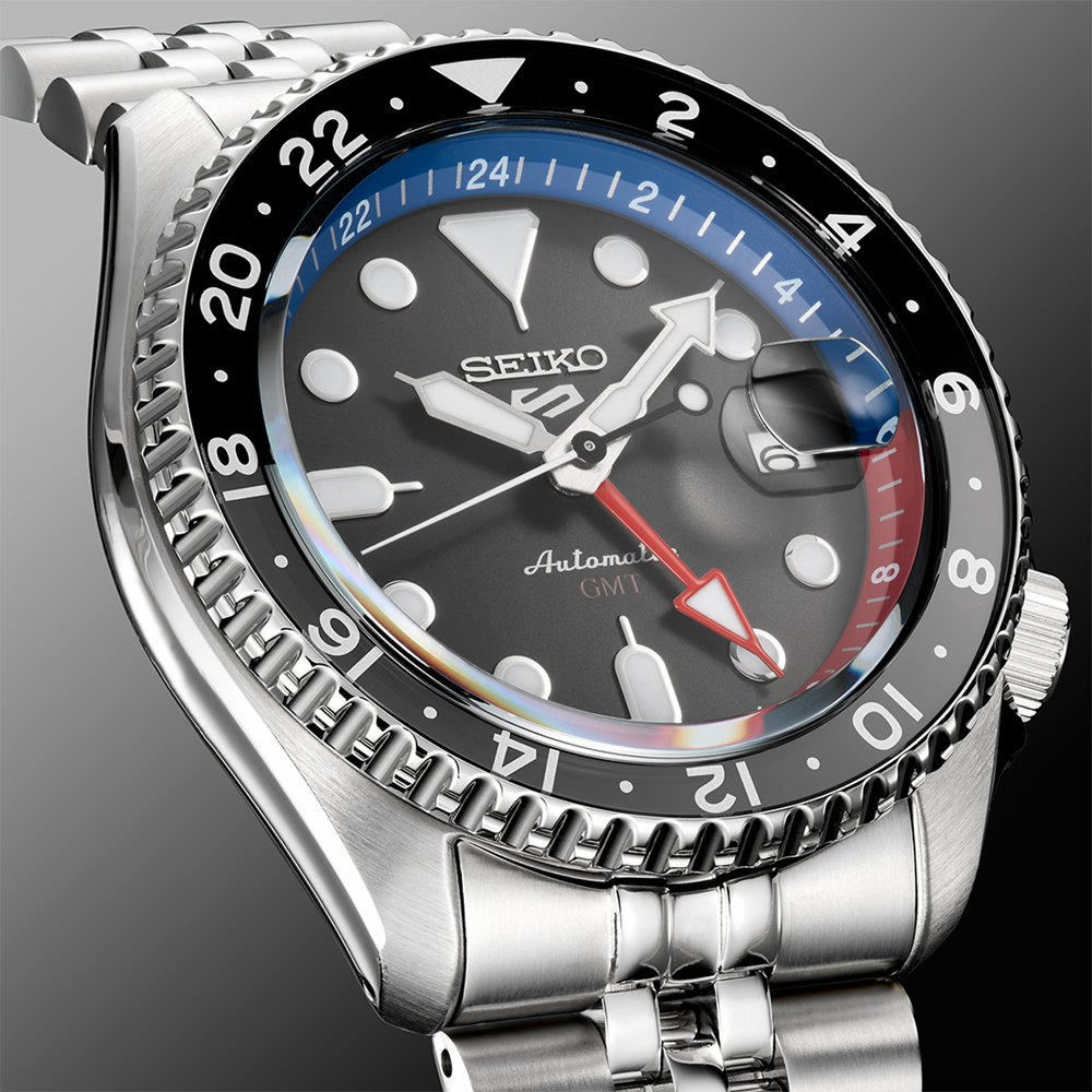 Seiko 5 Automatic G.M.T Watch SSK019J-8 Grey Dial