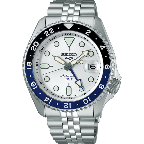 Seiko 5 Automatic G.M.T Watch SSK033K White Dial