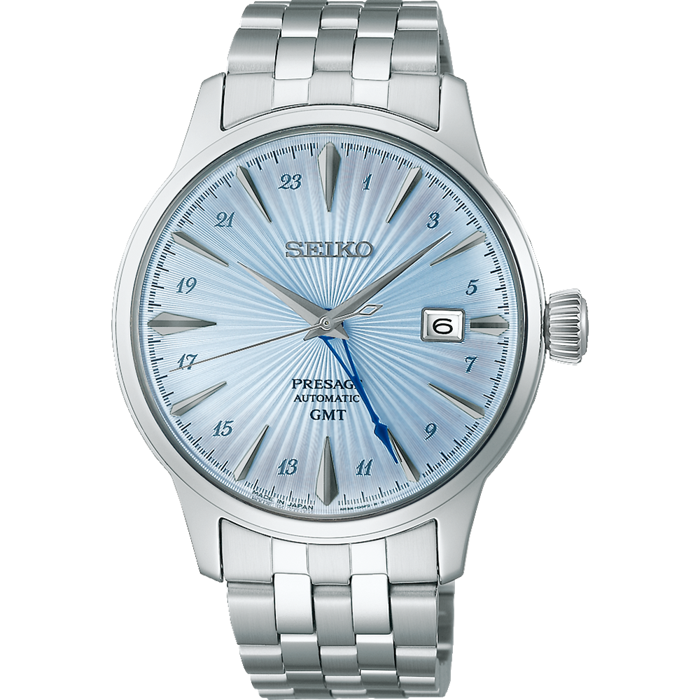 Seiko Presage Cocktail Blue Time GMT Watch SSK037J