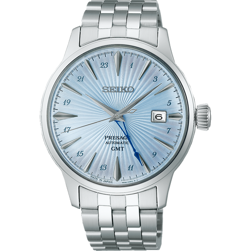 Seiko Presage Cocktail Blue Time GMT Watch SSK037J