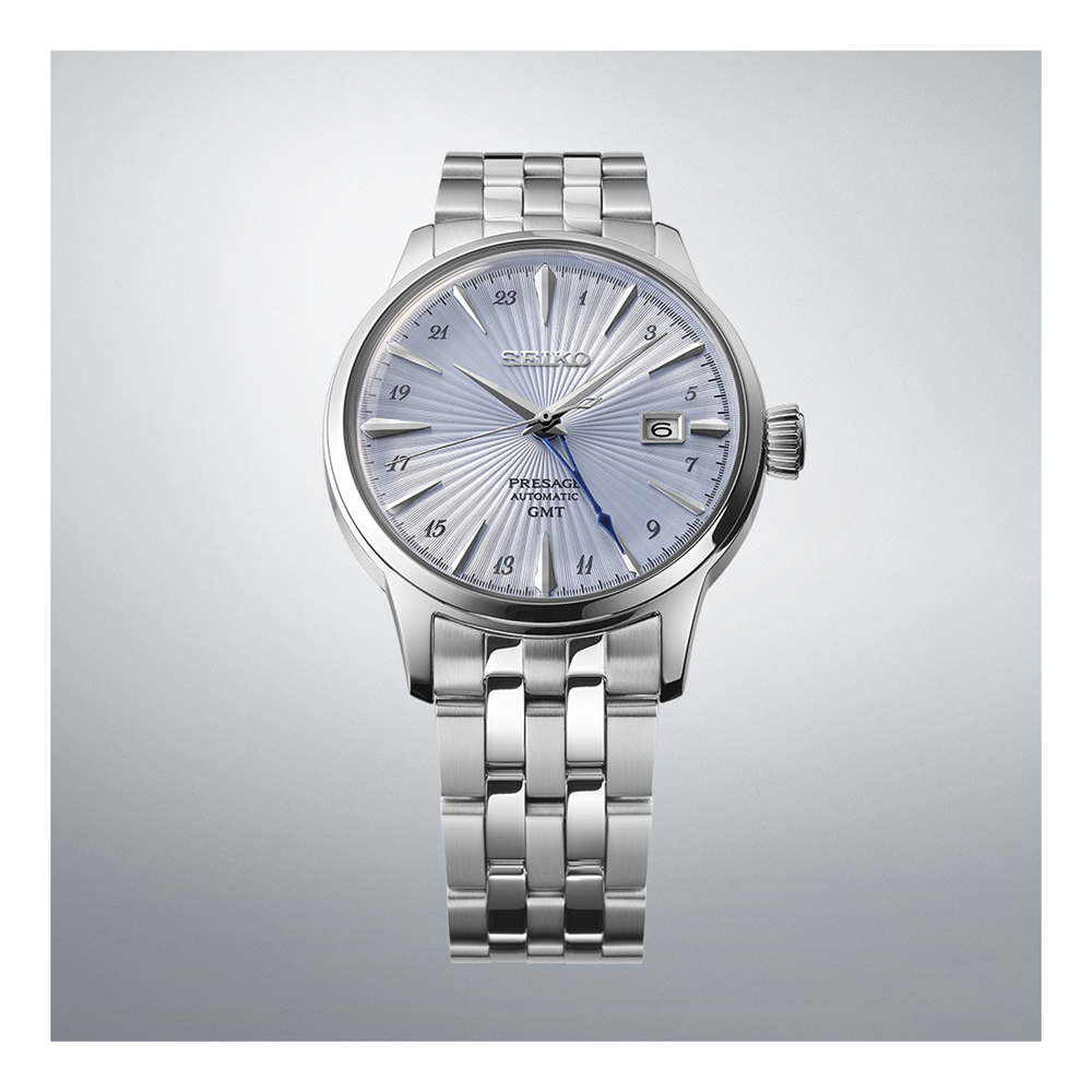 Seiko Presage Cocktail Blue Time GMT Watch SSK037J