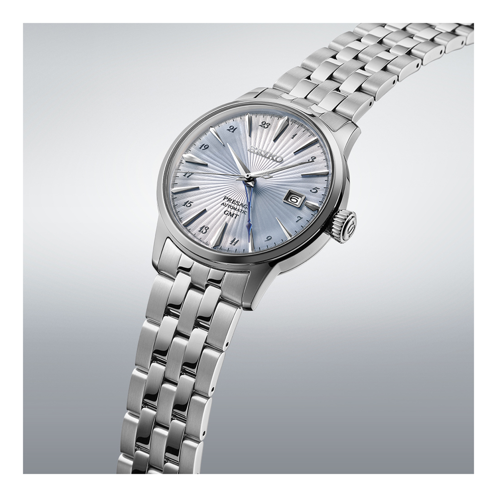 Seiko Presage Cocktail Blue Time GMT Watch SSK037J