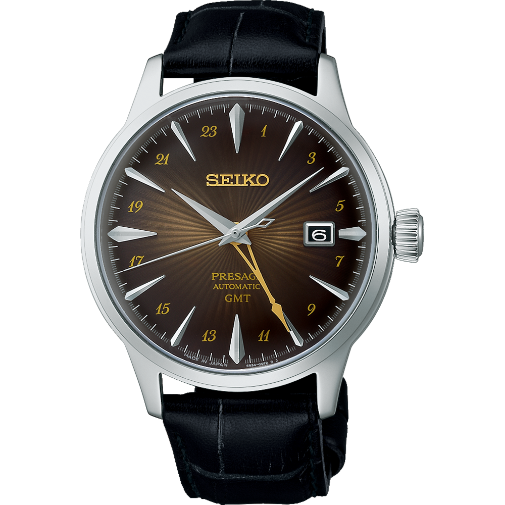 Seiko Presage Cocktail Brown Time GMT Watch SSK039J