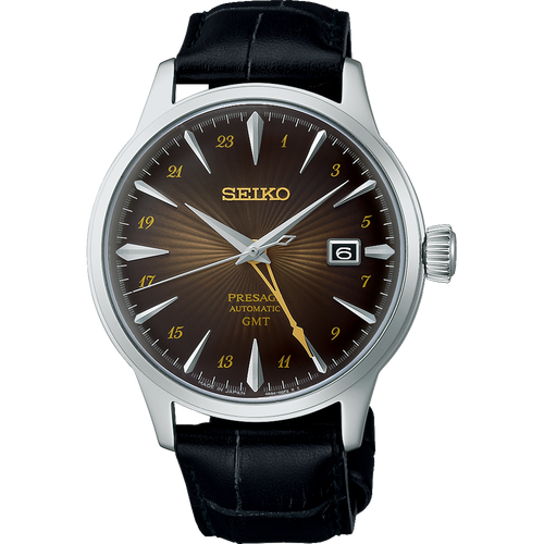 Seiko Presage Cocktail Brown Time GMT Watch SSK039J
