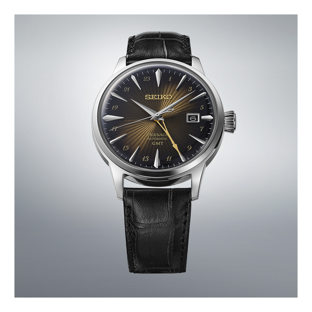 Seiko Presage Cocktail Brown Time GMT Watch SSK039J