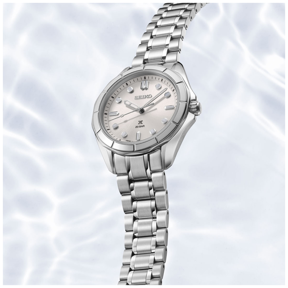 Seiko Prospex Sea Quartz Analogue Watch Silver SUR595