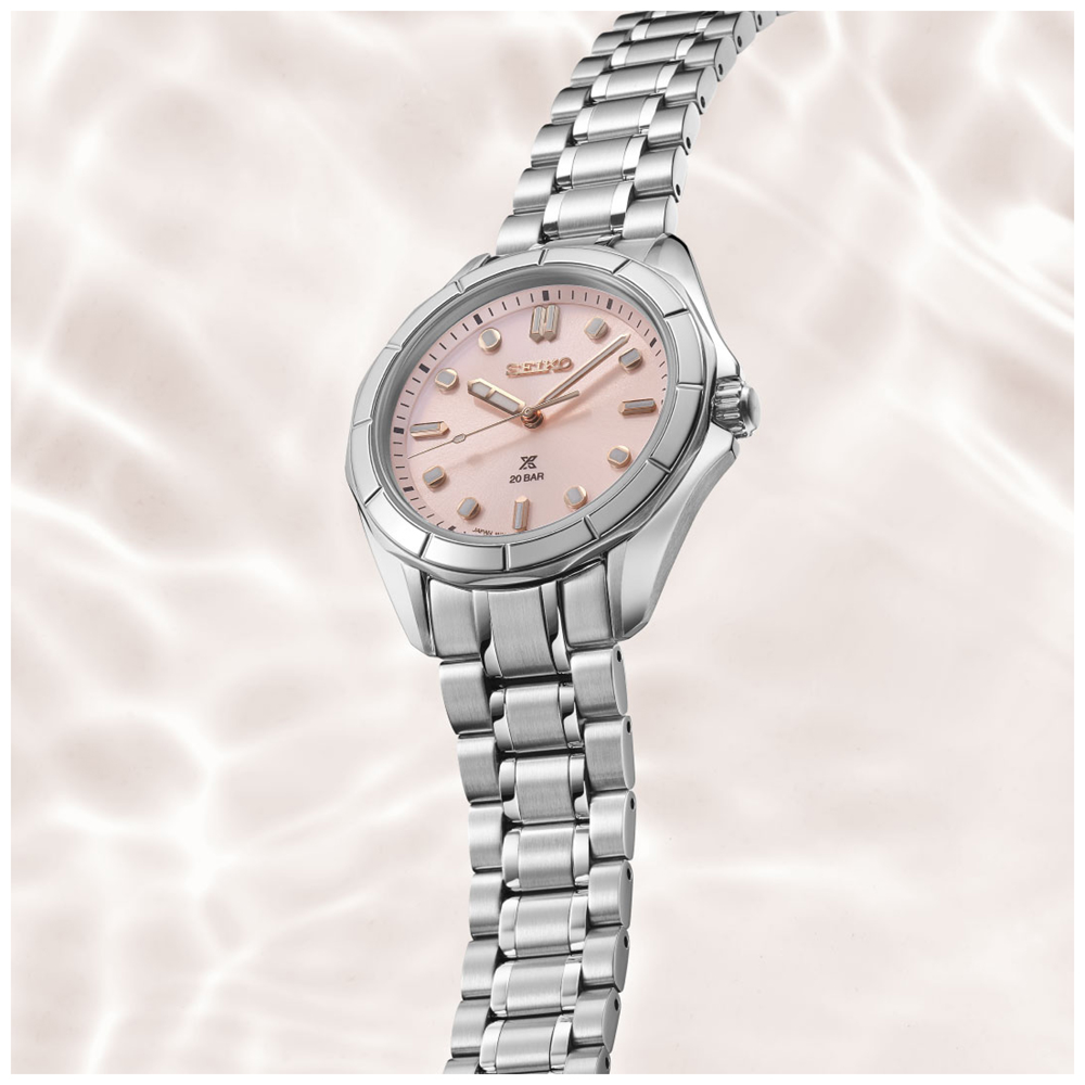 Seiko Prospex Sea Quartz Analogue Watch Pink SUR597