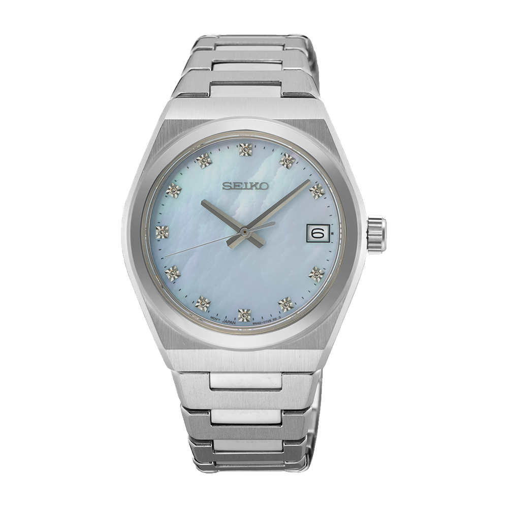 Seiko Discover More Quartz Analogue Watch Blue MOP SUR603