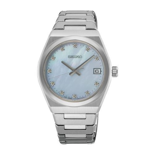 Seiko Discover More Quartz Analogue Watch Blue MOP SUR603