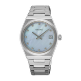 Seiko Discover More Quartz Analogue Watch Blue MOP SUR603
